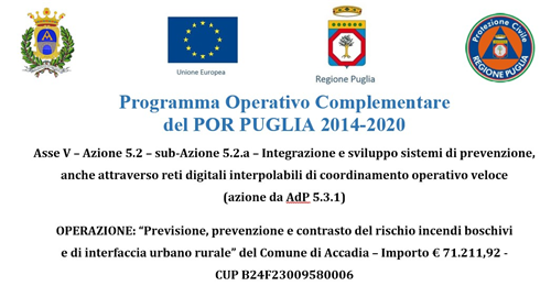 Programma Operativo Complementare del POR PUGLIA 2014-2020