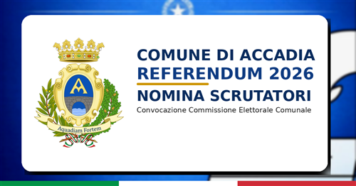 Referendum costituzionale 2026. NOMINA  DEGLI  SCRUTATORI
