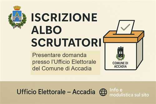 Aggiornamento annuale Albo degli Scrutatori e dei Presidenti di seggio